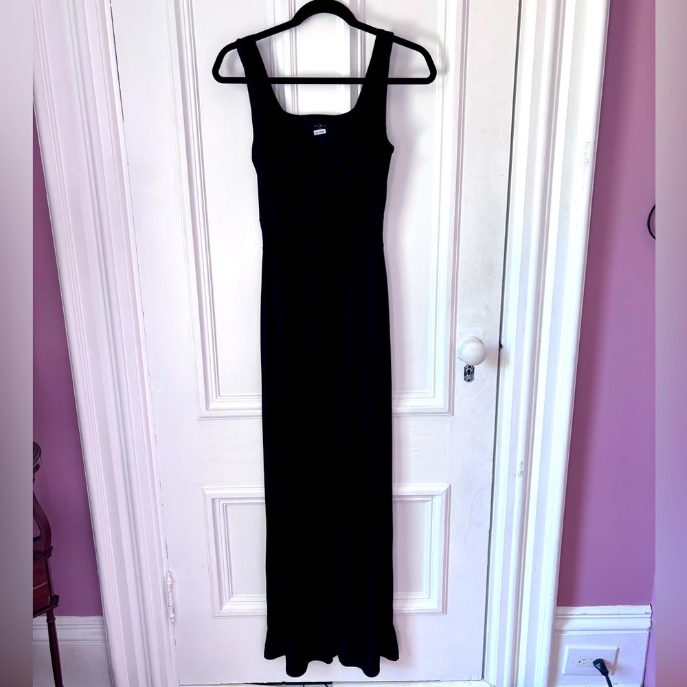 Women’s 21Saints Sleeveless Keyhole Accent Stretch Black Jumpsuit size Medium